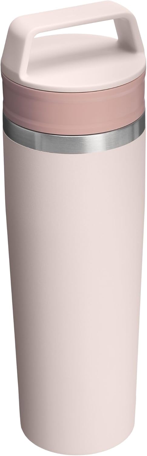 STANLEY Cafe To Go Taza de Viaje de 20 oz | Tapa Antiderrames de Dos Partes para Beber | Vaso Térmico para Café, Té y Bebidas | Taza de Café Aislada de Acero Inoxidable | Sin BPA | Cuarzo Rosa - Image 5