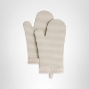 KITCHENAID Juego de 2 guantes de horno de silicona suave acanalados, 7.5 x 13 pulgadas, batido