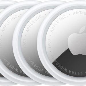 Apple AirTag (2ª generación) - Pack de 4: Rastreador para llavero, billetera y más; localizador con sonido; configuración simple con un toque en iPhone o iPad; buscador de llaves con hasta 1.5 veces