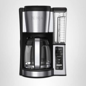 Ninja Cafetera programable CE251 de 12 tazas, 60 onzas, negro/acero inoxidable (renovado)