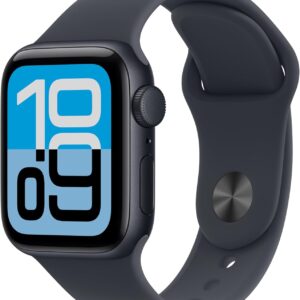 Apple Watch SE 3 [GPS 40mm] Smartwatch con caja de aluminio color medianoche con correa deportiva color medianoche - S/M. Rastreadores de actividad física y sueño, monitor de frecuencia cardíaca