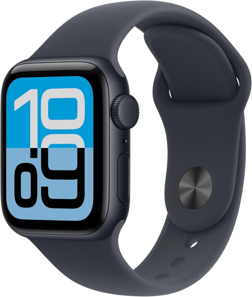 Apple Watch SE 3 [GPS 40mm] Smartwatch con caja de aluminio color medianoche con correa deportiva color medianoche - S/M. Rastreadores de actividad física y sueño, monitor de frecuencia cardíaca