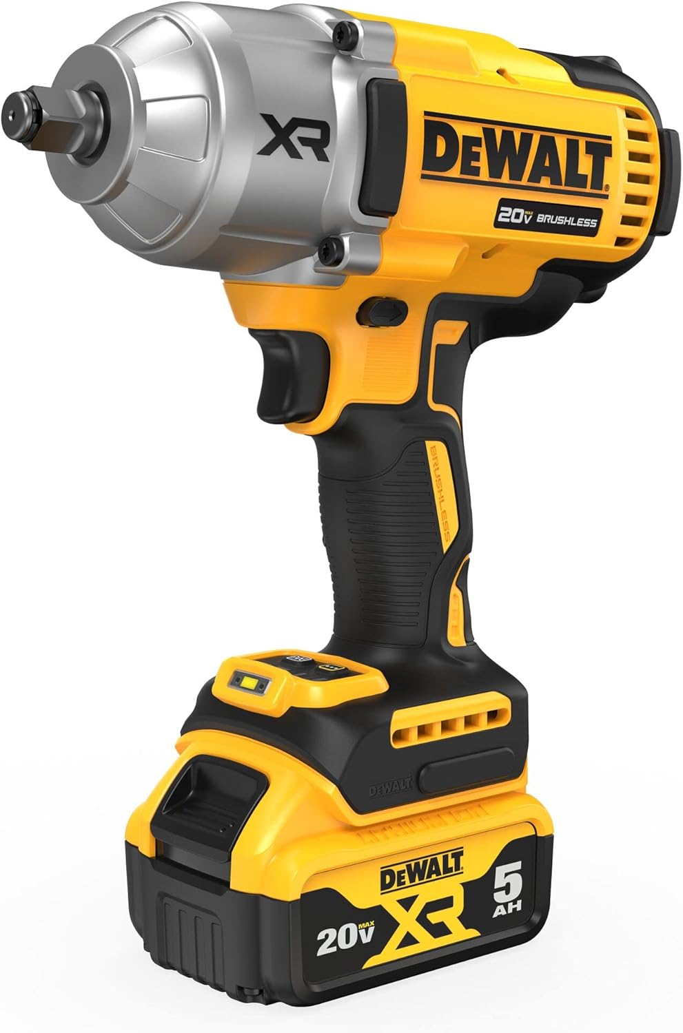 DEWALT Llave de impacto inalámbrica de 20 V MAX con yunque de anillo de cerdo, pistola de impacto de alto par 1/2 sin escobillas, velocidad de 4 modos, incluye batería, cargador y bolsa de kit - Image 7