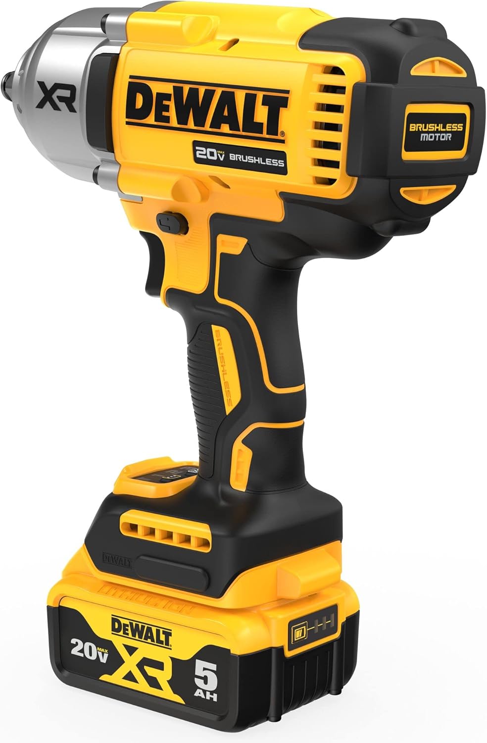 DEWALT Llave de impacto inalámbrica de 20 V MAX con yunque de anillo de cerdo, pistola de impacto de alto par 1/2 sin escobillas, velocidad de 4 modos, incluye batería, cargador y bolsa de kit - Image 10