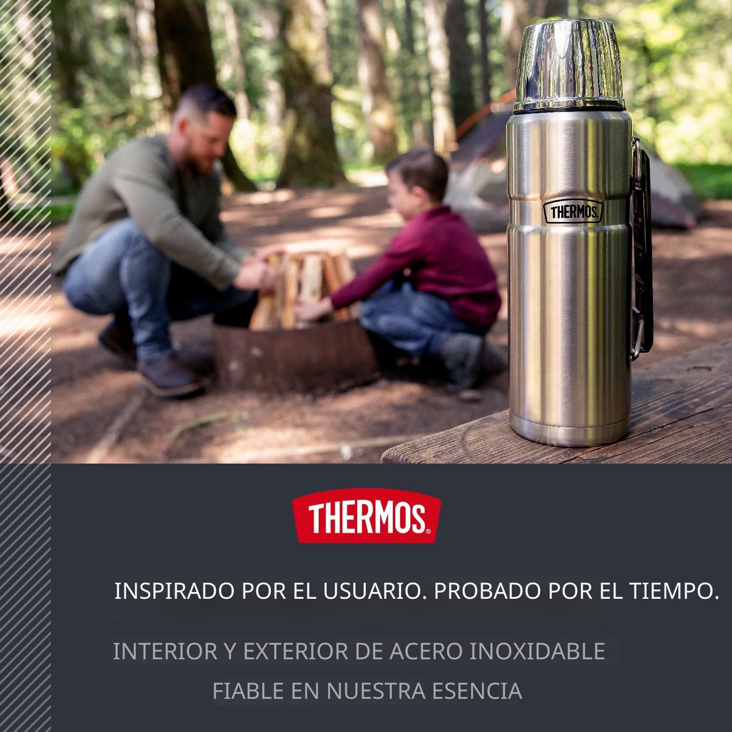 THERMOS Stainless King - Botella de bebida aislada al vacío, 40 onzas, azul medianoche - Image 6