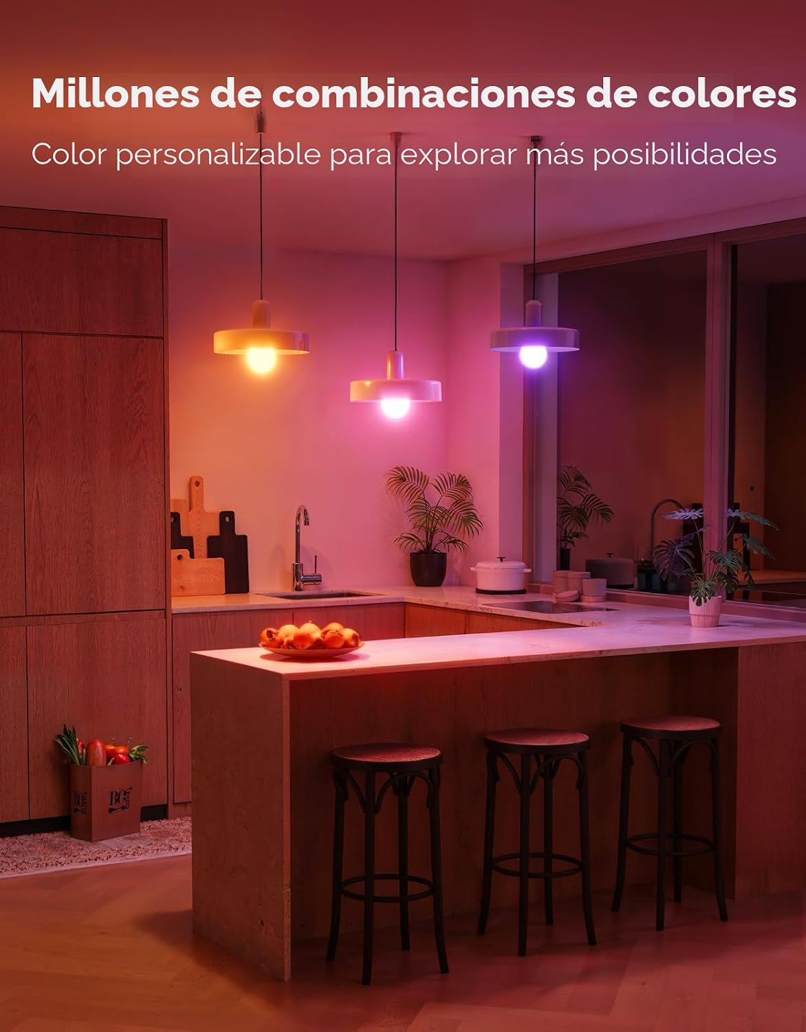 Govee 2 bombillas LED RGBWW inteligentes que cambian de color, 30 escenas dinámicas, sincronización musical, 16 millones de colores, con wifi y Bluetooth, compatibles con Alexa y Google Assistant - Image 2