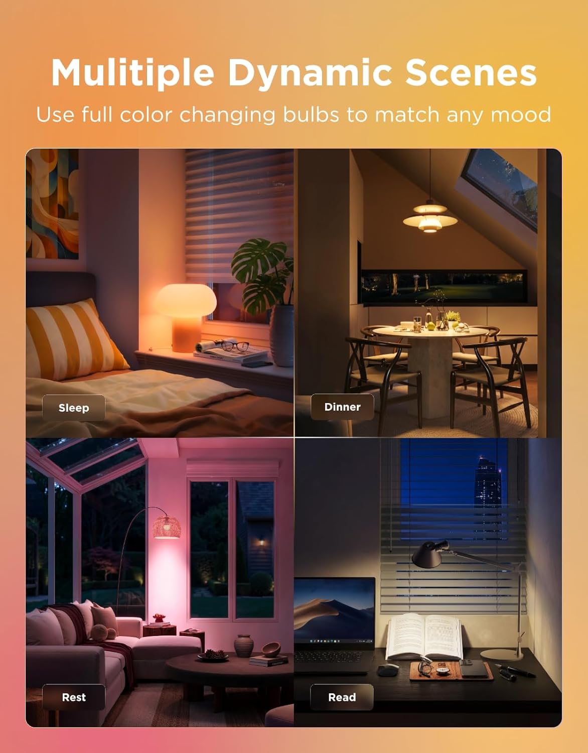 Govee 2 bombillas LED RGBWW inteligentes que cambian de color, 30 escenas dinámicas, sincronización musical, 16 millones de colores, con wifi y Bluetooth, compatibles con Alexa y Google Assistant - Image 6