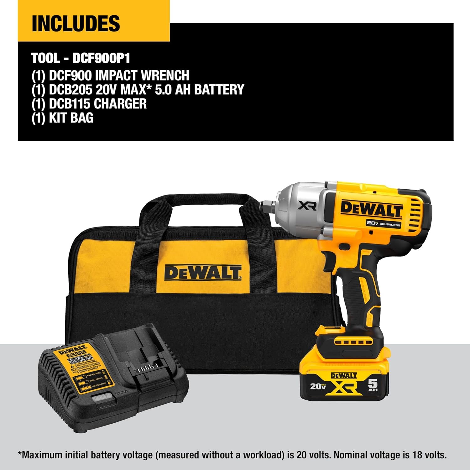 DEWALT Llave de impacto inalámbrica de 20 V MAX con yunque de anillo de cerdo, pistola de impacto de alto par 1/2 sin escobillas, velocidad de 4 modos, incluye batería, cargador y bolsa de kit - Image 3