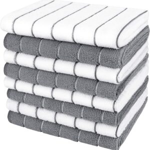 AIDEA Toallas de Cocina, Paño Absorbente para Platos de Cocina, Toallas de Cocina Suaves para el Hogar, Paños Multiusos para Limpieza y Secado del Hogar-8PK, 30.5cmx30.5cm