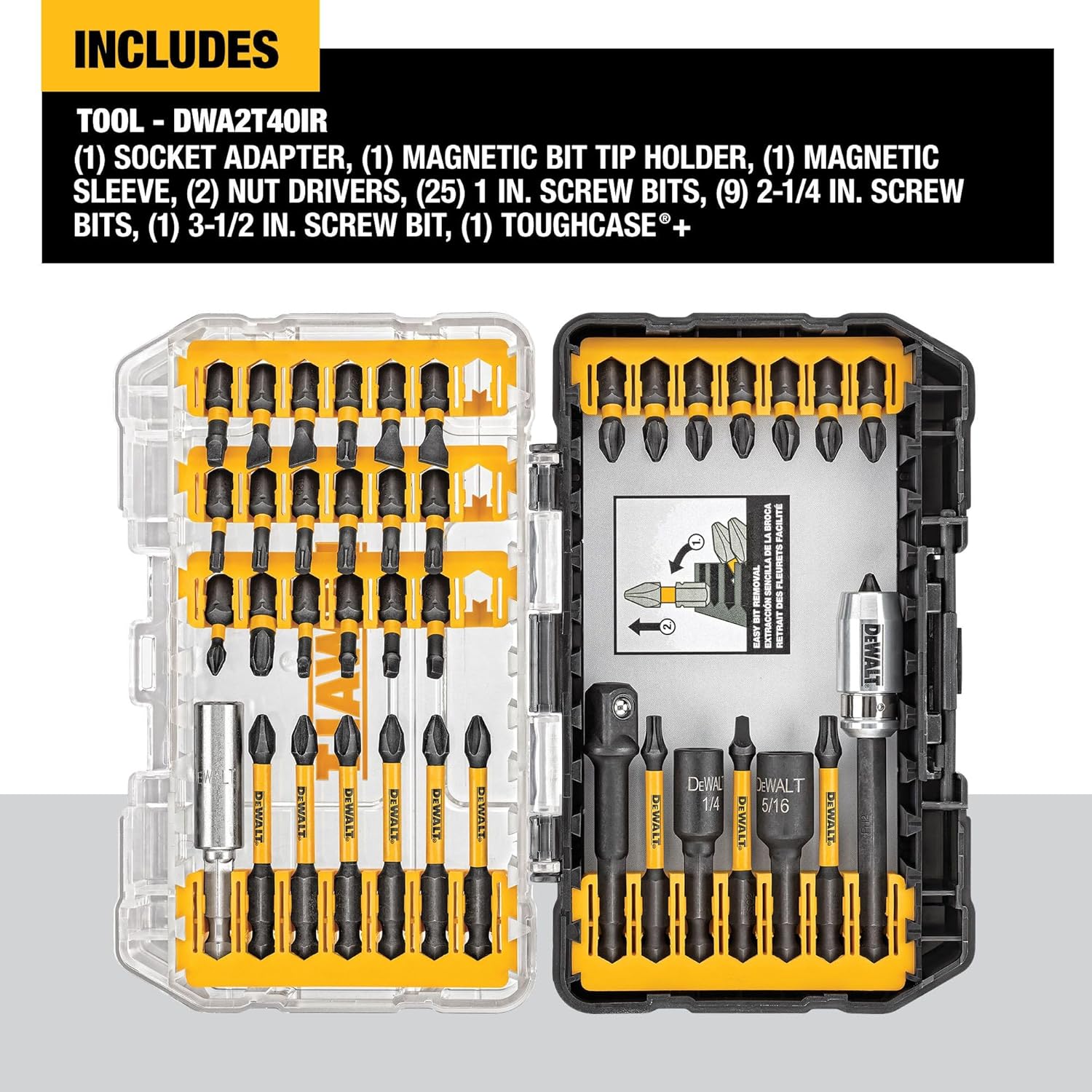 DeWalt accesorios DWA2T40IR 40 piezas Juego de Impulsores - Image 2