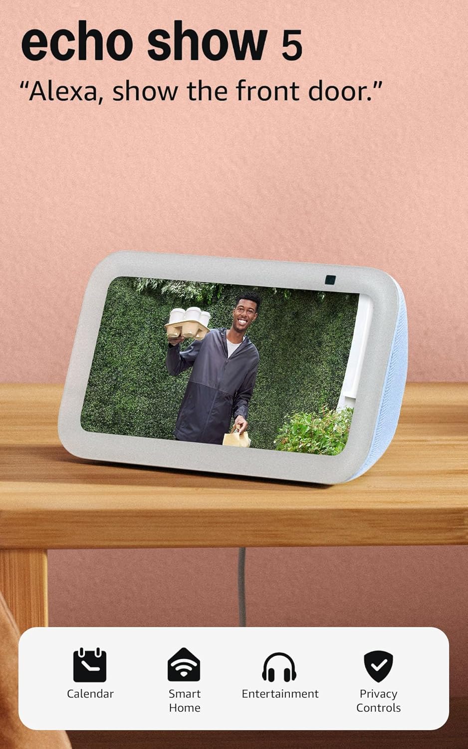 Amazon Echo Show 5 (modelo más reciente), Pantalla inteligente con 2x bajo y sonido claro, Carbón - Image 10