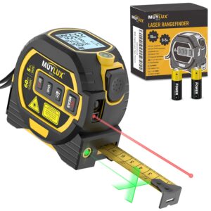 Cinta métrica láser 3 en 1, cinta métrica digital con herramienta de medición de distancia láser, pantalla LCD, cinta métrica electrónica para el hogar, construcción e ingeniería, potencia